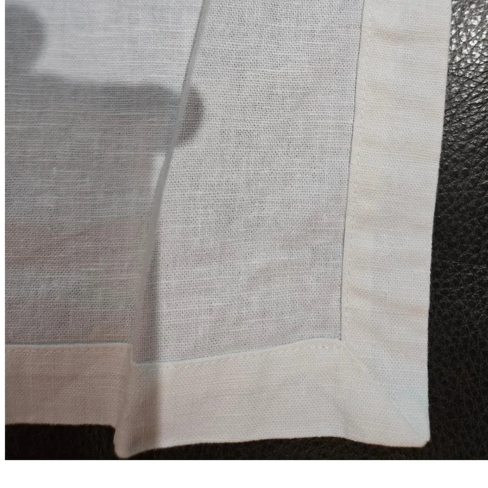 Unbranded Pale Pink Embroidered Leaf Tabletop‎ Cover Excellent Vintage Linen